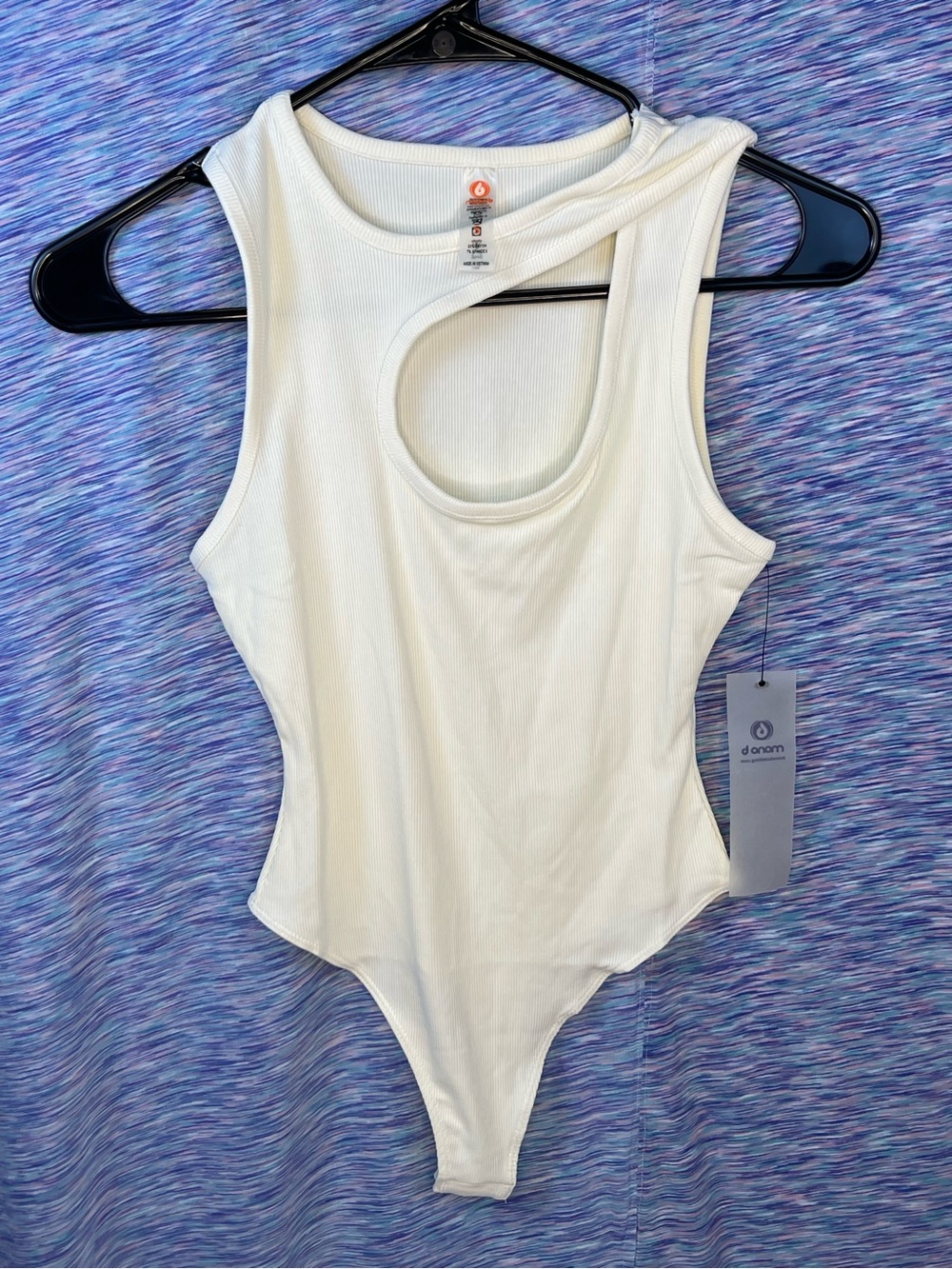 NWT MonoB Cream Bodysuit with cutout